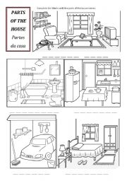 English Worksheet: Parts of the house