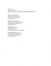 English Worksheet: Its Only a Paper Moon performed by James Taylor