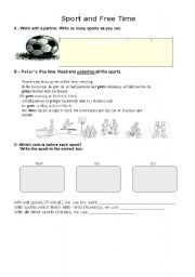 English Worksheet: sports play-go-do