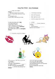 English Worksheet: song