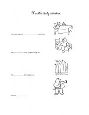 English Worksheet: daily activities 