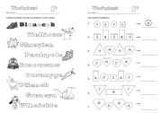 English Worksheet: Colors and shapes 1