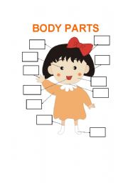 English Worksheet: Body Parts