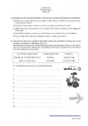 English Worksheet: Predicting the Future With The Movie Wall-E