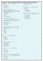 English Worksheet: PRESENT PERFECT AND PRESENT PERFECT CONTINUOUS EXERCISES