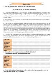 English Worksheet: Book review