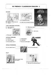 English Worksheet: classroom english