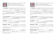 English Worksheet: London - video activity