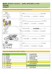 English Worksheet: Use of Gerund