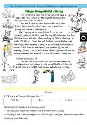 English Worksheet: THESE HOUSEHOLD CHORES