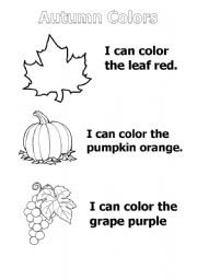 English Worksheet: autumn colours