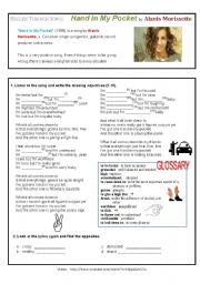 English Worksheet: English through songs 7