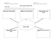 English Worksheet: News Article Analysis Web