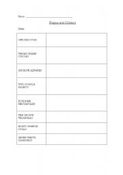 English Worksheet: Shapes and Colours
