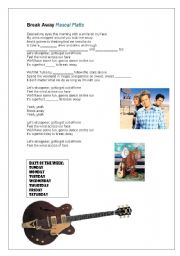 English worksheet: Break Away - Rascal Flatts