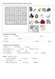 English worksheet: Vocabulary for fun