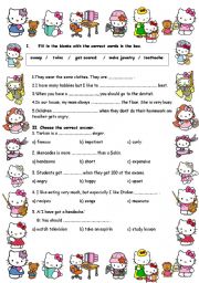English Worksheet: Mixed vocabulary