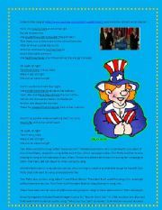 English Worksheet: Song**American Girl