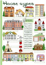 English Worksheet: House types