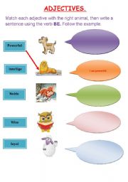 English Worksheet: Adjectives