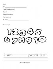 English Worksheet: HOW OLD ARE YOU?