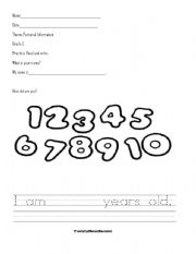 English worksheet: HOW OLD ARE YOU?