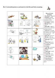 English Worksheet: BACK TO SCHOOL..... PHRASAL VERBS and PAST TENSE WORDSEARCH