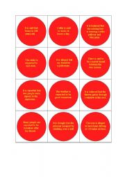 English Worksheet: Reversi: personal and impersonal passive