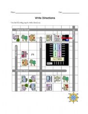 English Worksheet: Writing Directions