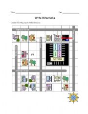 English Worksheet: Writing Directions