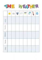 English Worksheet: The weather