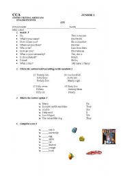 English worksheet: the verb to be