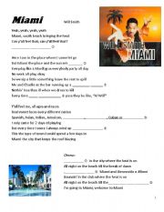 English Worksheet: Miami- Will Smith