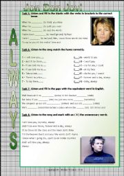 English Worksheet: Song Worksheet - Always by Jon Bon Jovi - Part 02