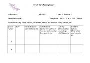 English worksheet: direct work planning sheet