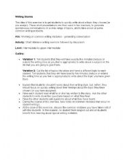 English worksheet: Writing Storms