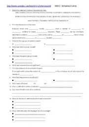 English Worksheet: Safety at work