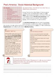 English Worksheet: Poes America: Socio Historical Background 