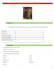 English Worksheet: The Arnolfini Portrait (1434)