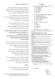 English Worksheet: Song Forever Young