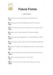English Worksheet: Future Forms