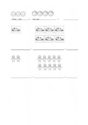 English worksheet: Toys and numbers