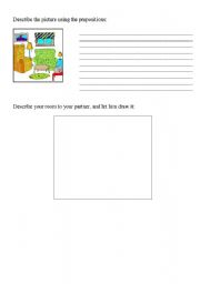 English worksheet: look, tink and write