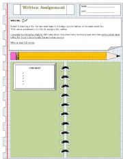 Contextualized written assignments 1