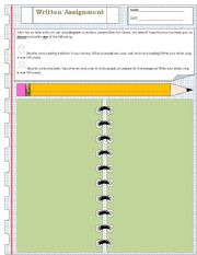 English Worksheet: Written Assignments 2