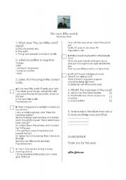 English worksheet: My own little world - Matthew West