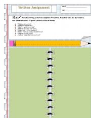 English Worksheet: Contextualized written assignments 3