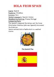 English Worksheet: Country Study: Spain