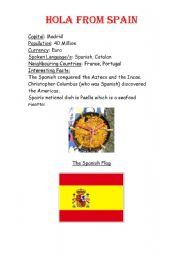 English worksheet: Country Study: Spain