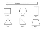 English worksheet: Colouring in page :: Colours/shapes